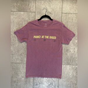 Panic! At the Disco Band Tee Lilac Purple 100% Cotton Unisex Small GUC